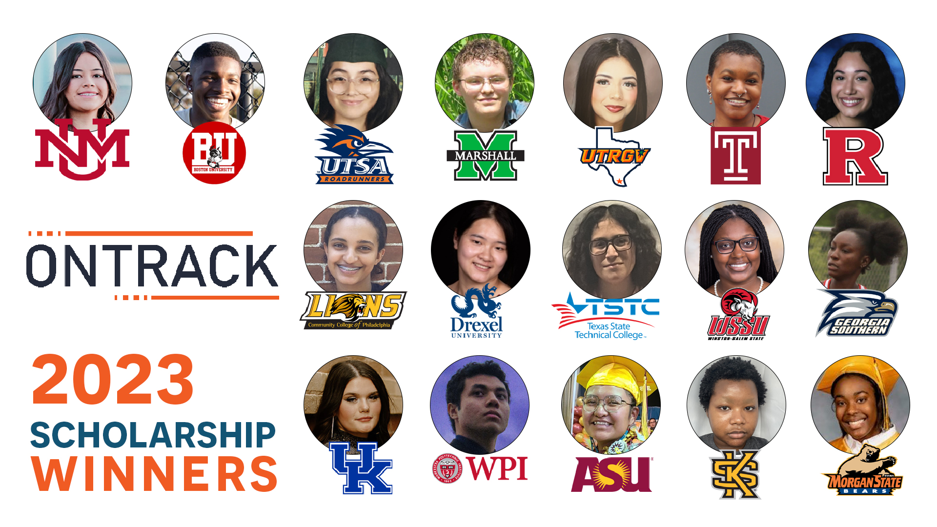 2023 ONTRACK Scholarship Winners